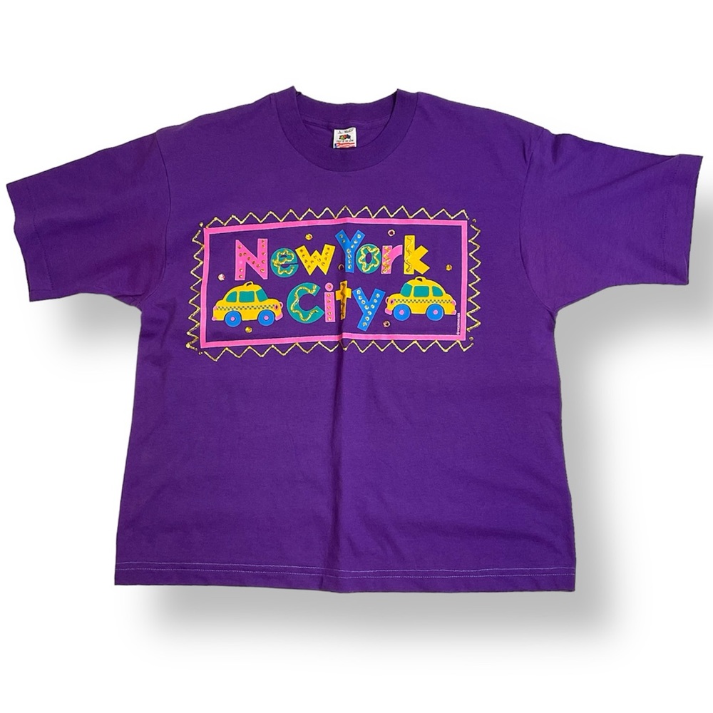 Vintage Bejeweled Puffy Paint Single Stitch New York City T-shirt